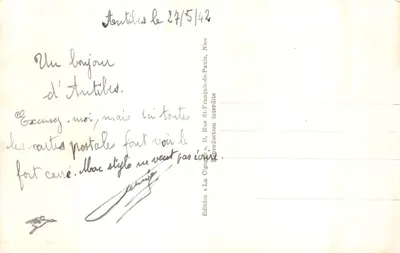 Antibes — La vieille ville et la chaîne des Alpes — Édition « La Cigogre », Nice — पीछे