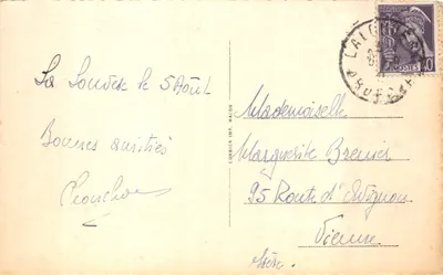 La Bouruèsc (Ardèche) — vue de la route en forêt — éditeur Combier, n° 108 — पीछे