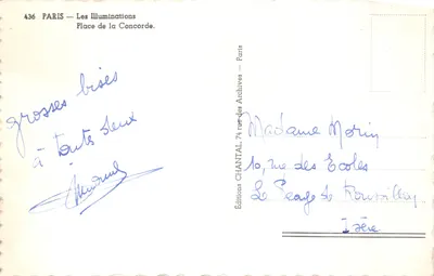 Place de la Concorde — Les Illuminations — Éditions CHANTAL, n°436 — Verso
