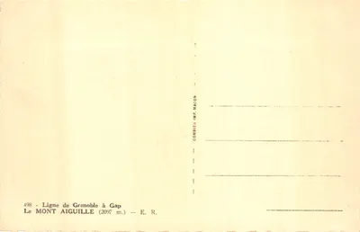 Mont Aiguille — éditeur COMBIER IMP. MACON n°498 — पीछे