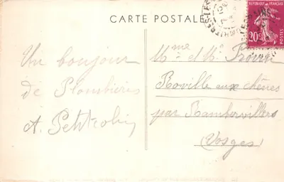 Plombières-les-Bains (Vosges) — Algemene uitzicht vanaf de Vierge — Uitgever A. Aquilone, nr. 112 — Achterkant