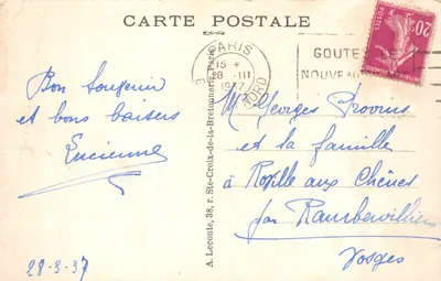PARIS — La Basílica del Sagrado Corazón — A. L — Reverso
