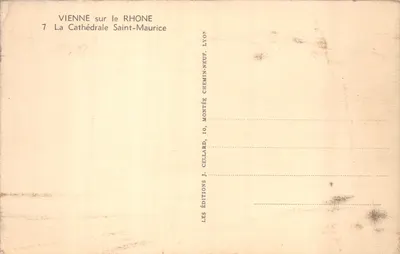 Vienne-sur-le-Rhône — Cathédrale Saint-Maurice — Éditions J. Cellard, Lyon — Verso