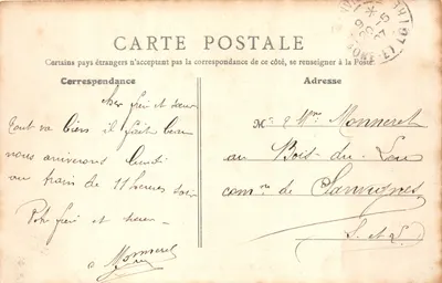 Bourges — O Castelo da Água — editor B. É. PARIS, n.º 35 — Verso