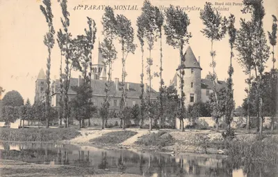 Paray-le-Monial — Basilique et Presbytère, vue depuis un étang — Diard édit Paray-le-Monial