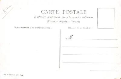 Paris. La Place de la République — Monument à la République Française, éditeur IMPRIMÉ SUR LA CARTE : P. SCHNEIDER et Cie, Paris — Verso