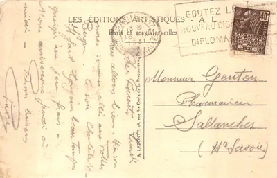 Paris - Le Boulevard et la Porte St Denis — éditeur LES ÉDITIONS ARTISTIQUES — पीछे