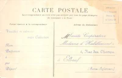 Rouen - Cathédrale. Bas-côté et Escalier de la Bibliothèque — E. D. n° 426 — Verso