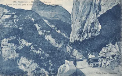 Massif de la Grande-Chartreuse — Route du Frou (des Échelles à Saint-Pierre-d'Entremont) — Photo Grimal Chambéry, n° 318