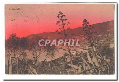 Ospedaletti — vista panorâmica ao pôr do sol — editor desconhecido