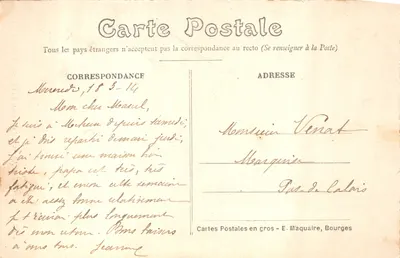 Mehun-sur-Yèvre (Cher) — Ruínas do Castelo de Carlos XII — Editor E. Maquaire — Verso