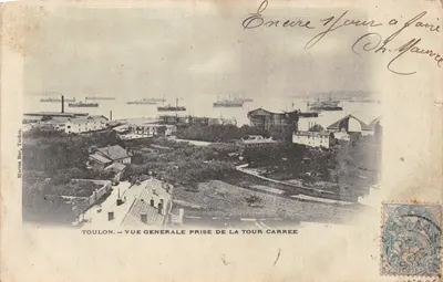Toulon — Vue générale prise de la Tour Carrée — éditeur Mauro Bar, Toulon