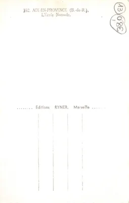 Aix-en-Provence — L'École Normale — Éditions Ryner, Marseille — पीछे