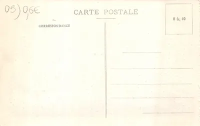 Pâturages du Lautaret et le Galibier — vue alpine avec vaches et bâtiments — Cliché Oddaux, Grenoble — Verso