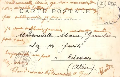 Chaillol - La Grande Demoiselle rocheuse, le long du chemin forestier de Pont-du-Fossé — éditeur Lambert à Gap, n° 1653 — Verso