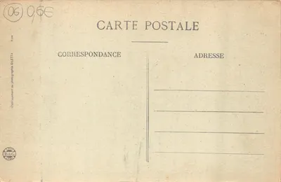 Menton — Sous-bois au Cap Martin — Éditeur Giletta, n° 952 — Verso