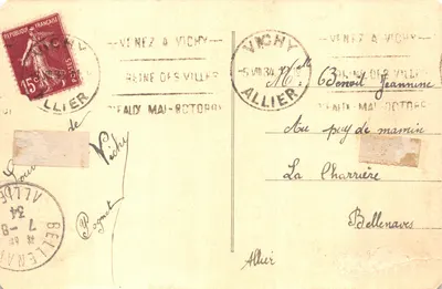 Vichy — L'Hôtel de Ville (Chanet, arch.) — Verso