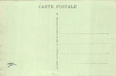 Colmar - Avenue de la République — vue de la rue avec hôtels et bâtiments à façades ornées, éditeur 'CARTE POSTALE' imprimé en bas à droite — 背面