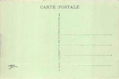 Colmar — Place Rapp et Champ-de-Mars — éditeur 'Cartes "La Cigogne"' — Verso