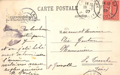 Chambéry — Kolom van Boigne en het Postkantoor — Jullien frères Fotografie, Uitgeverij, Genève — Achterkant