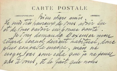 Arles - Les Aliscamps — allée bordée d'arbres et de blocs de pierre, éditeur AD — Verso