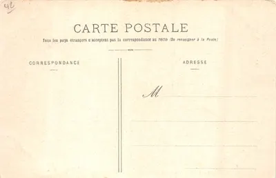 Valfleury — La Chaise de la Vierge, statue de la Vierge Marie sur piédestal orné — Édition J. Merkat — Verso