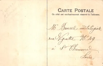 St. Etienne — Monument de Francis Garnier — éditeur P. M. Lyon, n° 5 — 背面