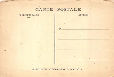 Château de Valençay — vue du château avec jardin et statue — éditeur Biscuits Vignals & Cie - Lyon — पीछे