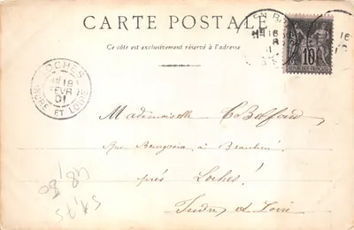 Tombeau de Philibert le Beau — Église de Brou — Imprimé sur la carte — 背面