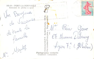 Port-La-Nouvelle — Bateaux de pêche à quai — Éditions S.E.P.T. N°105-19 — पीछे
