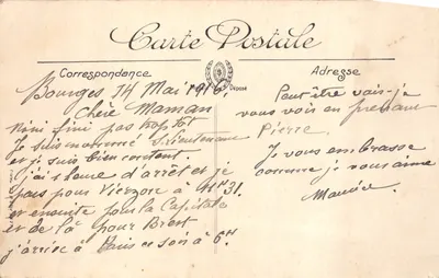 Bourges — La Cathédrale (partie sud) — Éditeur L.I. n° 151 — Verso