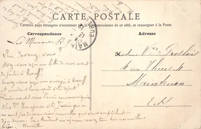 Vigny - Porte du Château — éditeur Klein à Meulan, n°2 — 背面