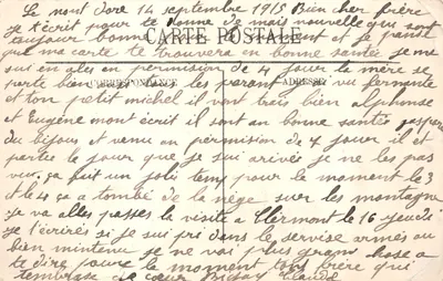 Mont-Dore — vue panoramique avec portrait féminin — Souvenir du Mont-Dore — पीछे