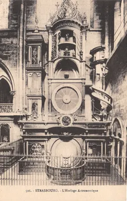 Strasbourg — L'Horloge Astronomique dans la Cathédrale — Éditeur : Pap. de la Cathédrale, Strasbourg, n° 516
