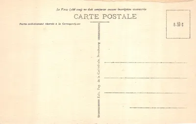 Strasbourg — L'Horloge Astronomique dans la Cathédrale — Éditeur : Pap. de la Cathédrale, Strasbourg, n° 516 — 背面