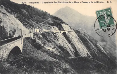 Passage de la Rivolère — Chemin de Fer Électrique de la Mure — E.R. — n° 1526