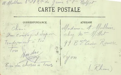 Belfort — Le Monument des Trois Sièges et le Château — LL — पीछे