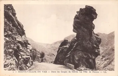 Gorges de Daluis — La Tête de Femme — LL, éditeur LL, n°5