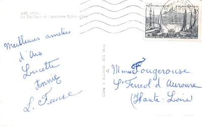 Ars (Ain) — La Basilique et l'ancienne église — éditeur Cliché R. Villand — पीछे