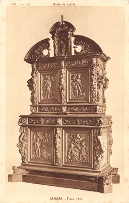 Armoire du Louvre — armoire sculptée du XVIIe siècle — éditée par Braun & Cie, Paris, n° OA. 20
