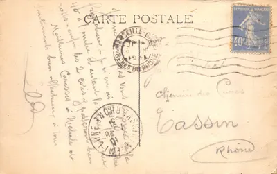 Marseille — Fontaine Cantini et Avenue du Prado — Éditeur : imprimeur non visible — पीछे