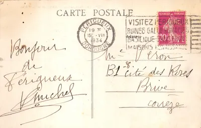 Périgueux — Abside da Catedral — Editor impresso na carta, n.º 108 — Verso