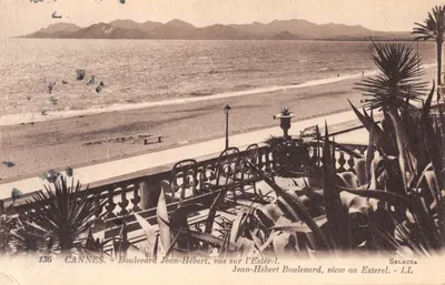 Cannes - Boulevard Jean-Hébert, vue sur l'Estérel — éditeur SELECTA, n° 136