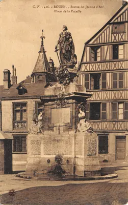 Rouen — Statue de Jeanne d'Arc à la Place de la Pucelle — C.V. 416