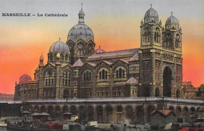 Marseille — La Cathédrale — Imprimé sur la carte