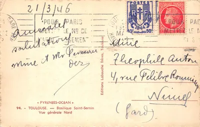 Toulouse — Basilique Saint-Sernin — Vue générale Nord — Éditions Labouche frères, Toulouse — पीछे
