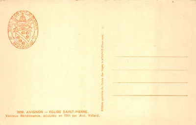 Avignon — Igreja de São Pedro — Vantaux Renascentista, esculpidos em 1551 por Ant. Volard — Verso