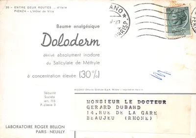 Pienza — Hôtel de Ville avec son clocher — éditeur RICORDI Officine Grafiche S.p.A. Milano — पीछे