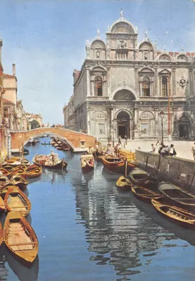 Venise — Pont et palais sur le canal — Sécurité Gráfiche Ricordi Milano