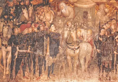 Monza - Cathédrale - Vie de la Reine Théodelinde — détail — Frères Zavattari